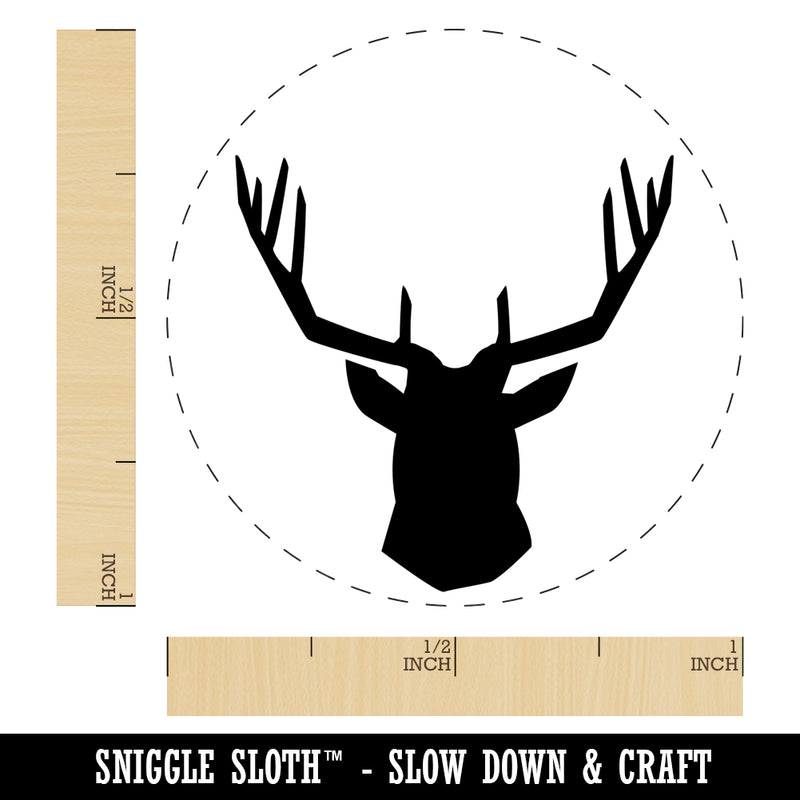Deer Stag Head Solid Rubber Stamp for Stamping Crafting Planners