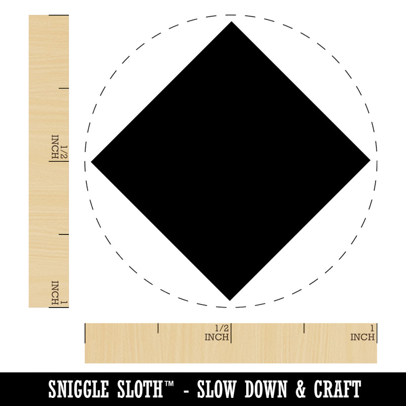 Diamond Shape Solid Rubber Stamp for Stamping Crafting Planners