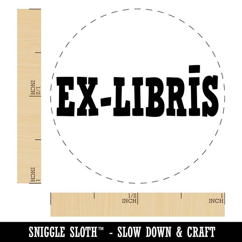 Ex-Libris Books Bookplate Latin Fun Text Rubber Stamp for Stamping Crafting Planners