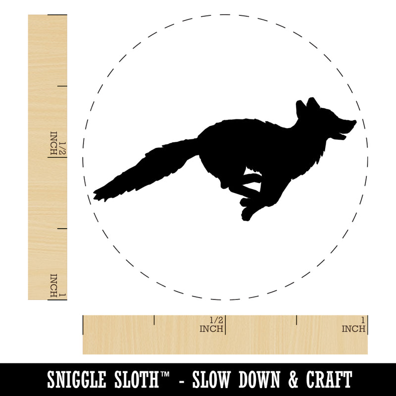 Fox Running Solid Rubber Stamp for Stamping Crafting Planners