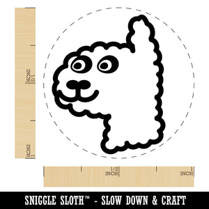 Funny Alpaca Face Doodle Rubber Stamp for Stamping Crafting Planners