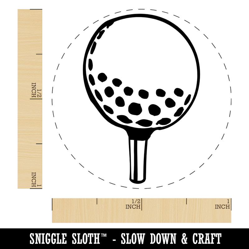 Golf Ball on Tee Rubber Stamp for Stamping Crafting Planners