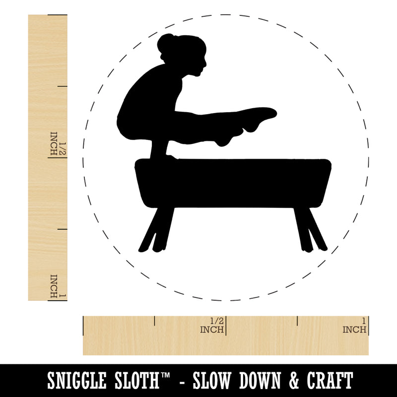 Gymnastics Gymnast Vault Solid Rubber Stamp for Stamping Crafting Planners