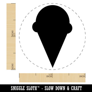 Ice Cream Cone Solid Rubber Stamp for Stamping Crafting Planners