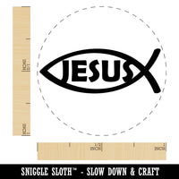 Jesus Ichthys Fish Christian Sketch Rubber Stamp for Stamping Crafting Planners