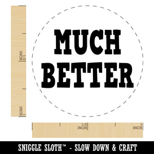 Much Better Fun Text Rubber Stamp for Stamping Crafting Planners