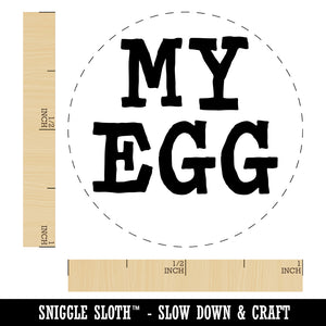 My Egg Fun Text Rubber Stamp for Stamping Crafting Planners