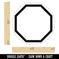 Octagon Border Outline Rubber Stamp for Stamping Crafting Planners