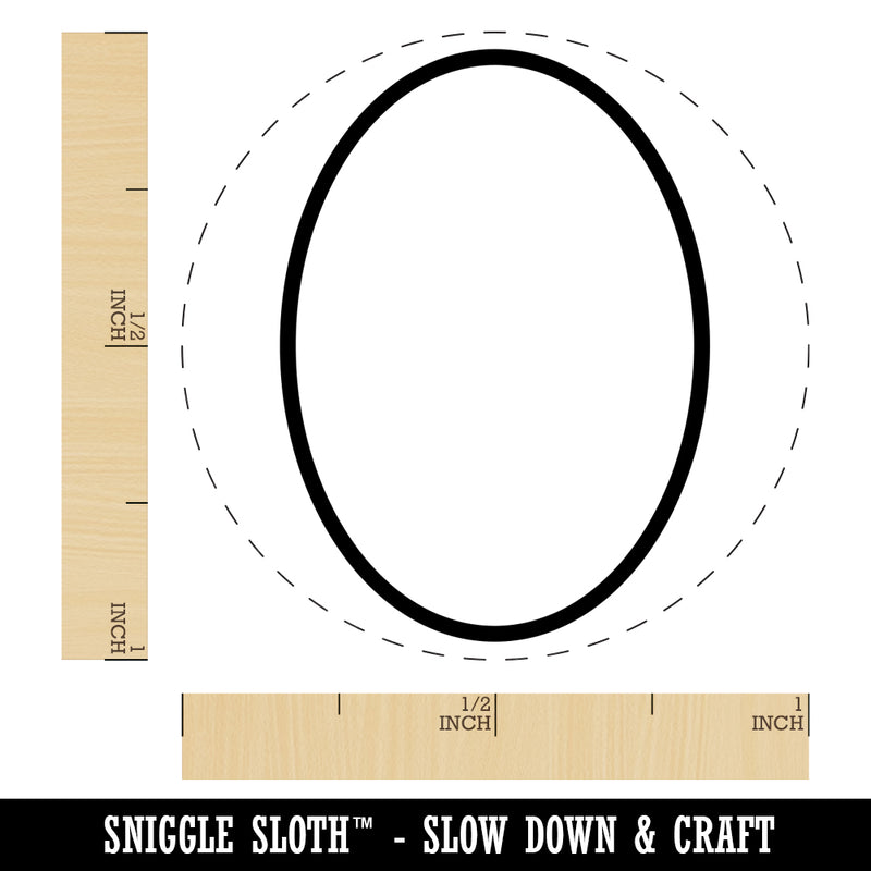 Oval Outline Rubber Stamp for Stamping Crafting Planners
