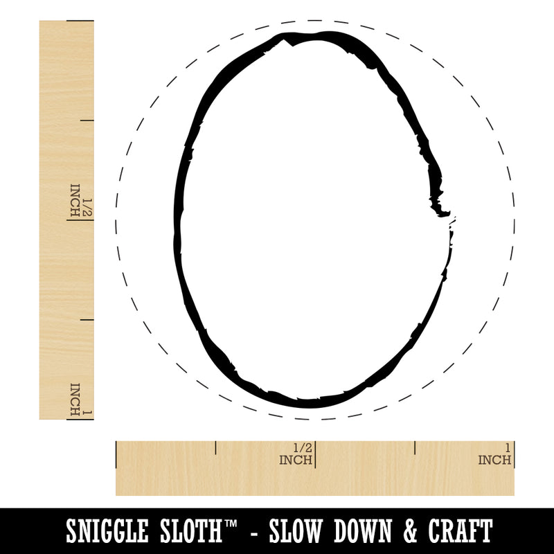 Sketchy Oval Border Outline Rubber Stamp for Stamping Crafting Planners