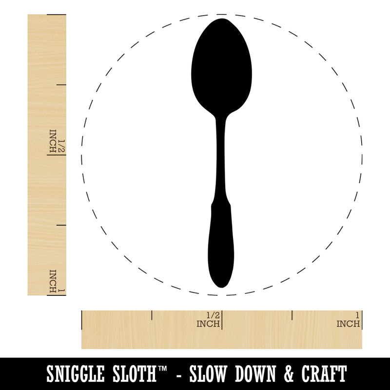 Spoon Solid Utensil Eating Sketch Rubber Stamp for Stamping Crafting Planners