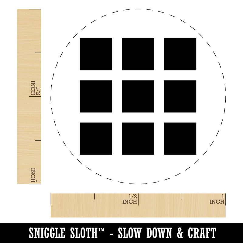 Squares Grid Rubber Stamp for Stamping Crafting Planners