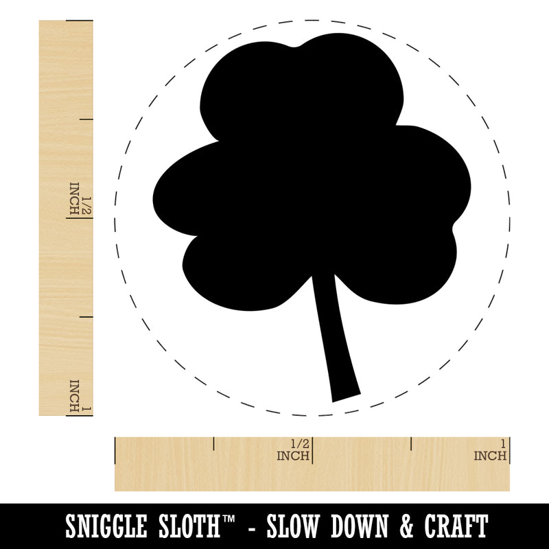 Three Leaf Clover Solid Rubber Stamp for Stamping Crafting Planners