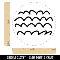 Waves Ocean Squiggles Rubber Stamp for Stamping Crafting Planners