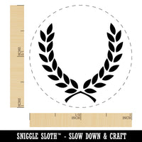 Wreath Laurel Branch Frame Rubber Stamp for Stamping Crafting Planners