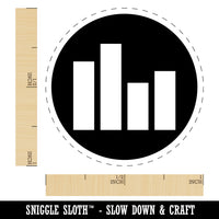 Bar Graph Icon in Circle Rubber Stamp for Stamping Crafting Planners