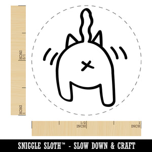 Cat Butt Doodle Rubber Stamp for Stamping Crafting Planners