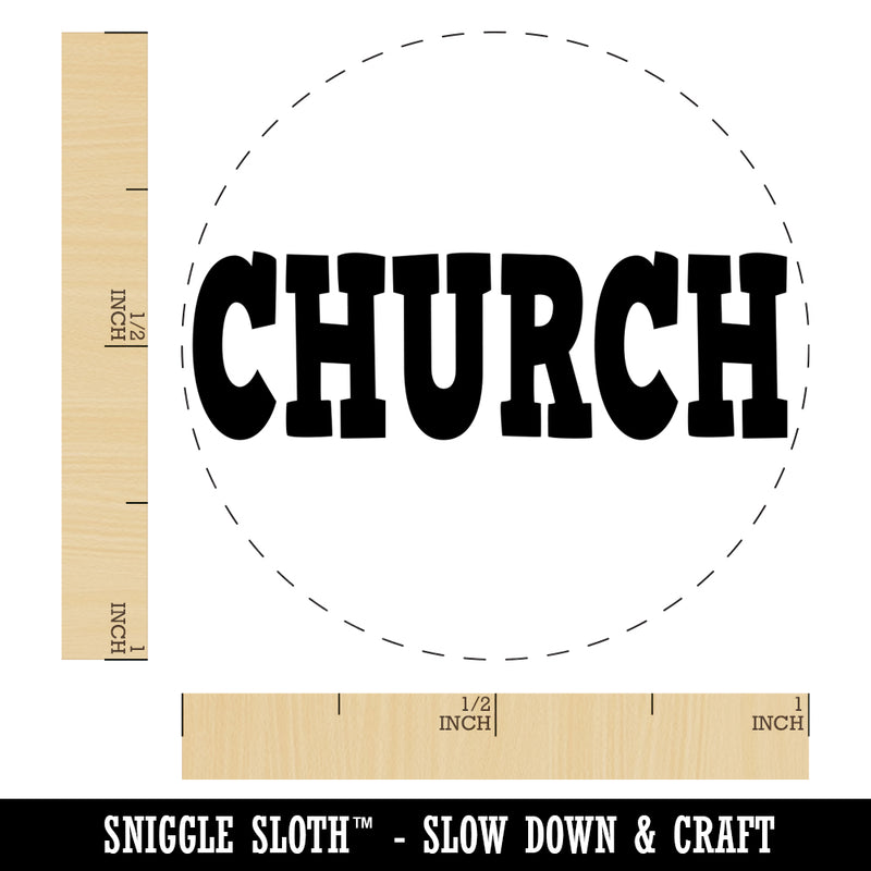 Church Fun Text Rubber Stamp for Stamping Crafting Planners