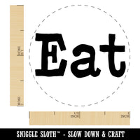 Eat Fun Text Rubber Stamp for Stamping Crafting Planners