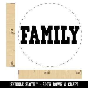 Family Fun Text Rubber Stamp for Stamping Crafting Planners