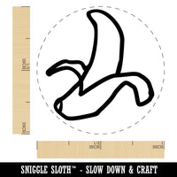 Peeled Banana Doodle Rubber Stamp for Stamping Crafting Planners