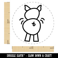 Pig Butt Doodle Rubber Stamp for Stamping Crafting Planners