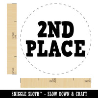 Second 2nd Place Fun Text Rubber Stamp for Stamping Crafting Planners