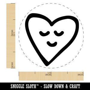Sleeping Heart Doodle Rubber Stamp for Stamping Crafting Planners