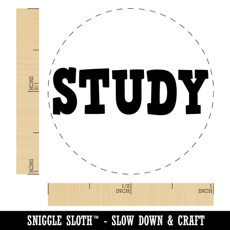 Study Fun Text Rubber Stamp for Stamping Crafting Planners