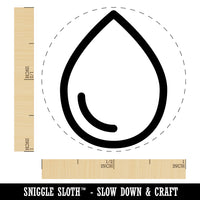 Water Drop Icon Outline Rubber Stamp for Stamping Crafting Planners