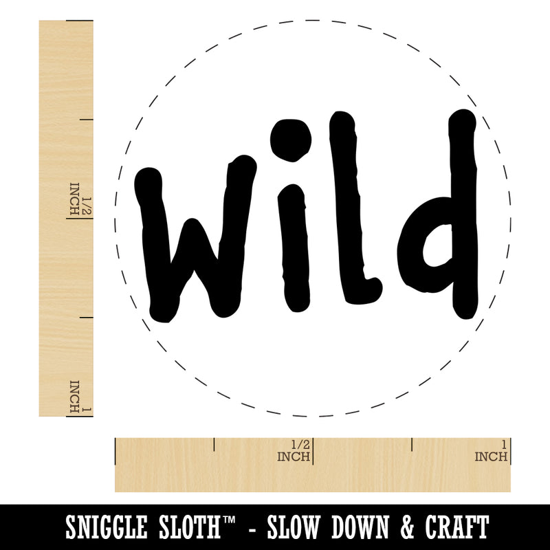 Wild Fun Text Rubber Stamp for Stamping Crafting Planners