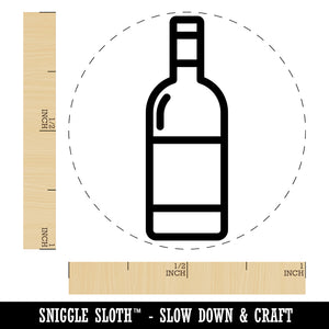 Wine Bottle Icon Rubber Stamp for Stamping Crafting Planners