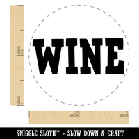 Wine Fun Text Rubber Stamp for Stamping Crafting Planners