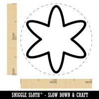 Asterisk Symbol Outline Rubber Stamp for Stamping Crafting Planners