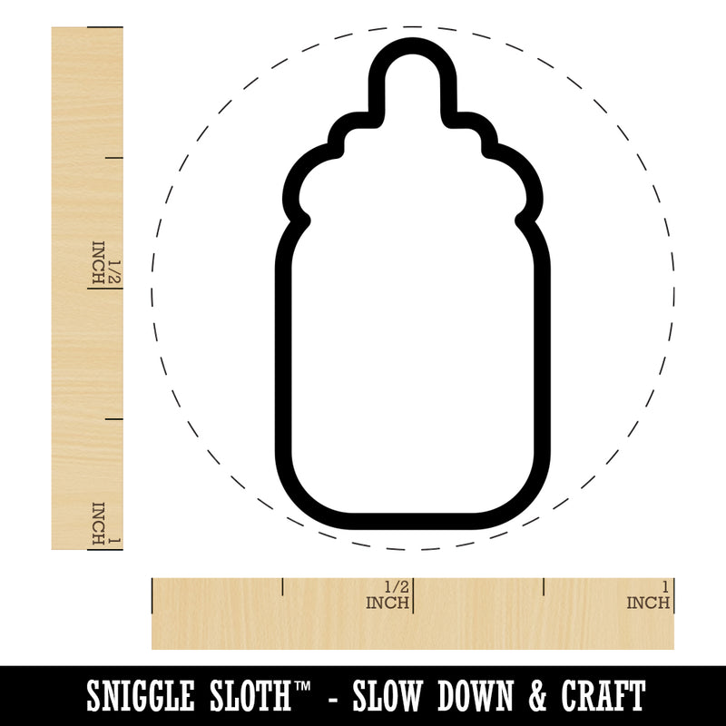 Baby Bottle Outline Rubber Stamp for Stamping Crafting Planners