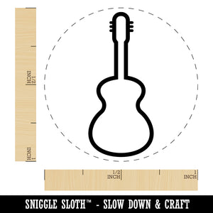 Guitar Outline Rubber Stamp for Stamping Crafting Planners