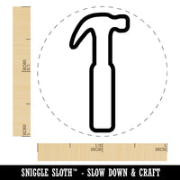 Hammer Tool Outline Rubber Stamp for Stamping Crafting Planners