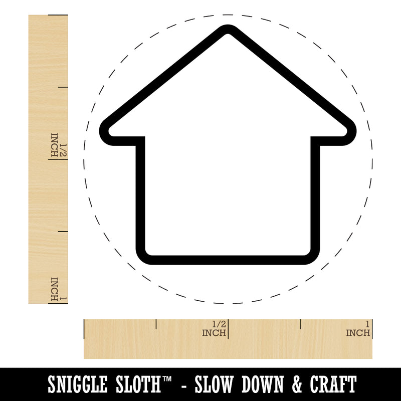 House Home Outline Rubber Stamp for Stamping Crafting Planners