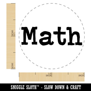 Math School Fun Text Rubber Stamp for Stamping Crafting Planners