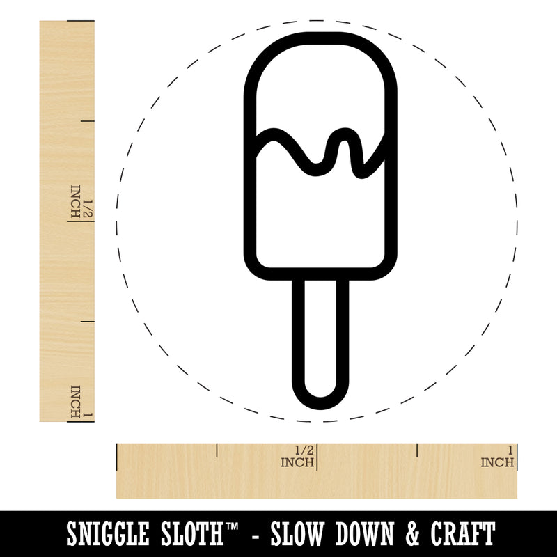 Popsicle Ice Cream on Stick Summer Rubber Stamp for Stamping Crafting Planners