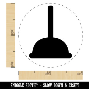 Toilet Plunger Plumbing Icon Solid Rubber Stamp for Stamping Crafting Planners