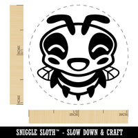 Cute Bee Laughing LOL Rubber Stamp for Stamping Crafting Planners