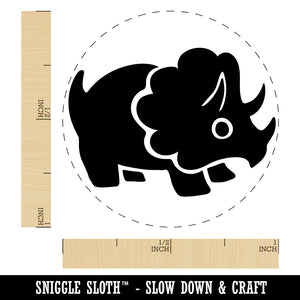 Cute Triceratops Dinosaur Rubber Stamp for Stamping Crafting Planners