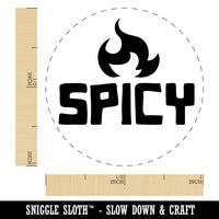Spicy Fire Rubber Stamp for Stamping Crafting Planners