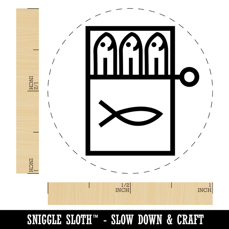 Can of Sardines Rubber Stamp for Stamping Crafting Planners