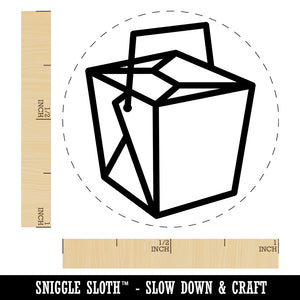 Chinese Food Take Out Box Closed Rubber Stamp for Stamping Crafting Planners