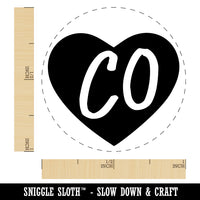 CO Colorado State in Heart Rubber Stamp for Stamping Crafting Planners