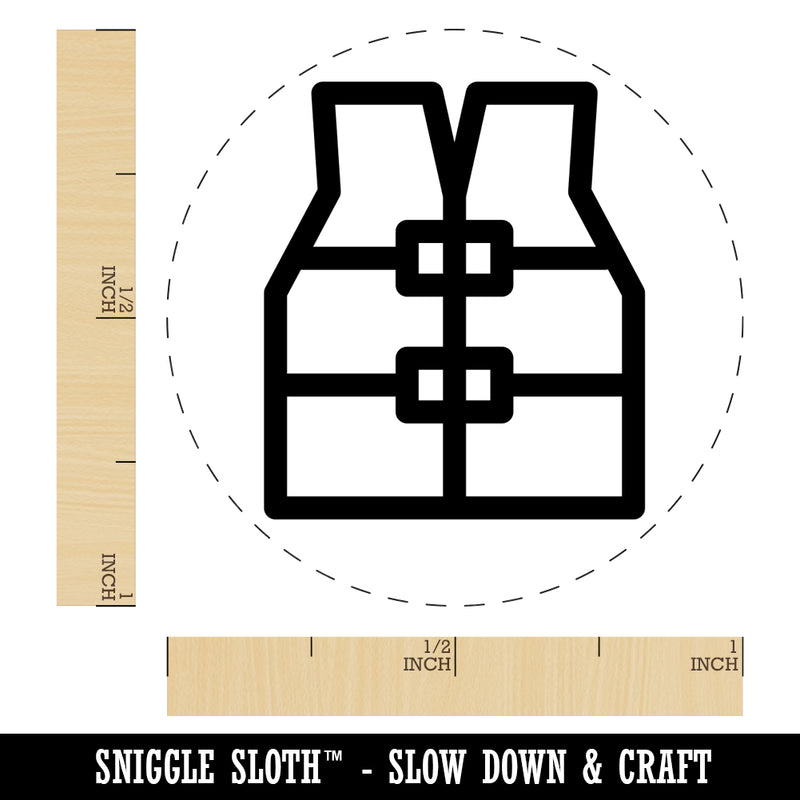 Life Jacket Vest Icon Rubber Stamp for Stamping Crafting Planners