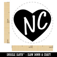 NC North Carolina State in Heart Rubber Stamp for Stamping Crafting Planners