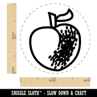 Peach Fruit Drawing Cute Rubber Stamp for Stamping Crafting Planners